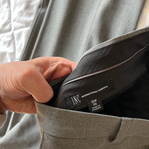 INC Grey Dress Pants - Picture 2 of 3